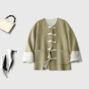 A unique Chinese-style double-sided two-color woolen coat with high-quality wool and new Chinese-style button-down double-sided woolen top details Picture